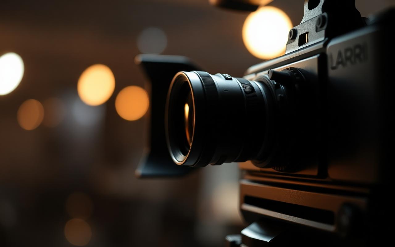 Cinema camera on set